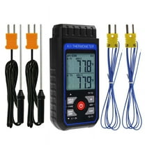 Thermocouple Thermometer Digital K Type Thermometer with 4 Thermocouples, -328-2500℉ Measuring Range HVAC
