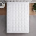 thumbnail image 4 of ComfortSure Queen Mattress Cover, Fitted Pillow Top Mattress Pad, Super Soft and Breathable Quilted Cotton Protector with 18" Elastic Deep Pockets for Secure Fit, White, 4 of 9
