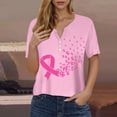 thumbnail image 2 of Cancer Shirts Women Fight Cancer Shirt Cancer Awareness Tshirt Pink Ribbon Cancer Awareness T-Shirt Novelty Graphic Short Sleeve Tops (Pink, XXL), 2 of 4
