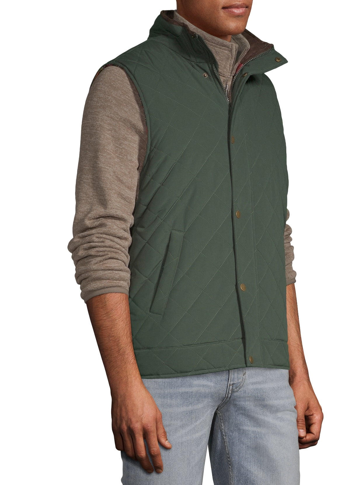 Mens Outerwear Mens Diamond Quilted Barn Vest Cherokee 