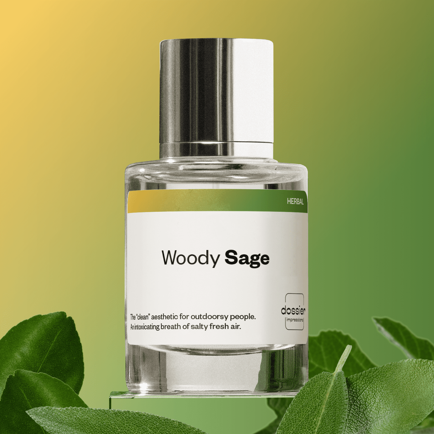 Dossier Woody Sage Eau De Parfum, Inspired by Jo Malone's Wood Sage & Sea Salt, Unisex Perfume, 1.7 oz