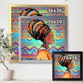 thumbnail image 4 of Designart 'African American Woman Portrait with Turban IV' Modern Framed Art Print, 4 of 4