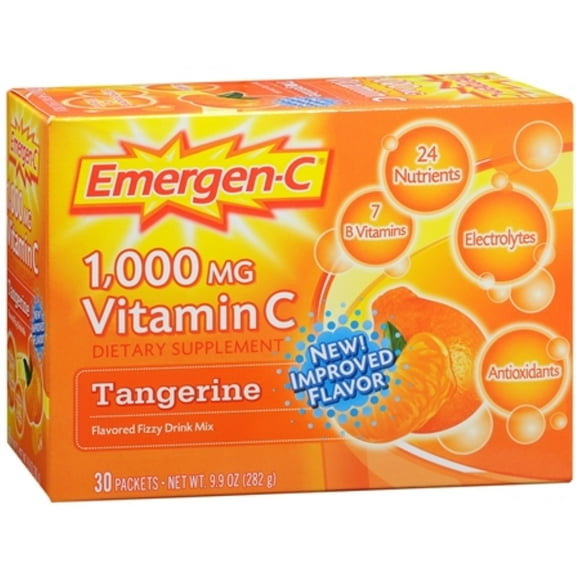 Emergen-C Vitamin C Drink Mix Packets Tangerine 30 Each (Pack of 6)