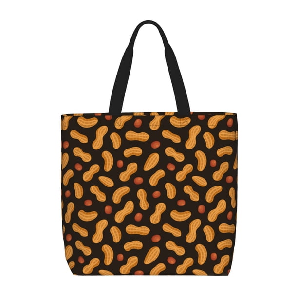 Fotbe Peanuts5 Bolsa Tote con Estampado para Mujer, Bolsos con Cremallera, Bolsa de Hombro Casual de Gran Capacidad con Bolsillos Internos