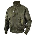 thumbnail image 4 of Yuaguia Men's Baseball Jacket, Tactical Flight Bomber Windbreaker Jacket, Stand Collar Outerwear, Military Style Casual Spring Coat for Outdoor Sports, Hiking, and Everyday Wear, Army Green M, 4 of 6