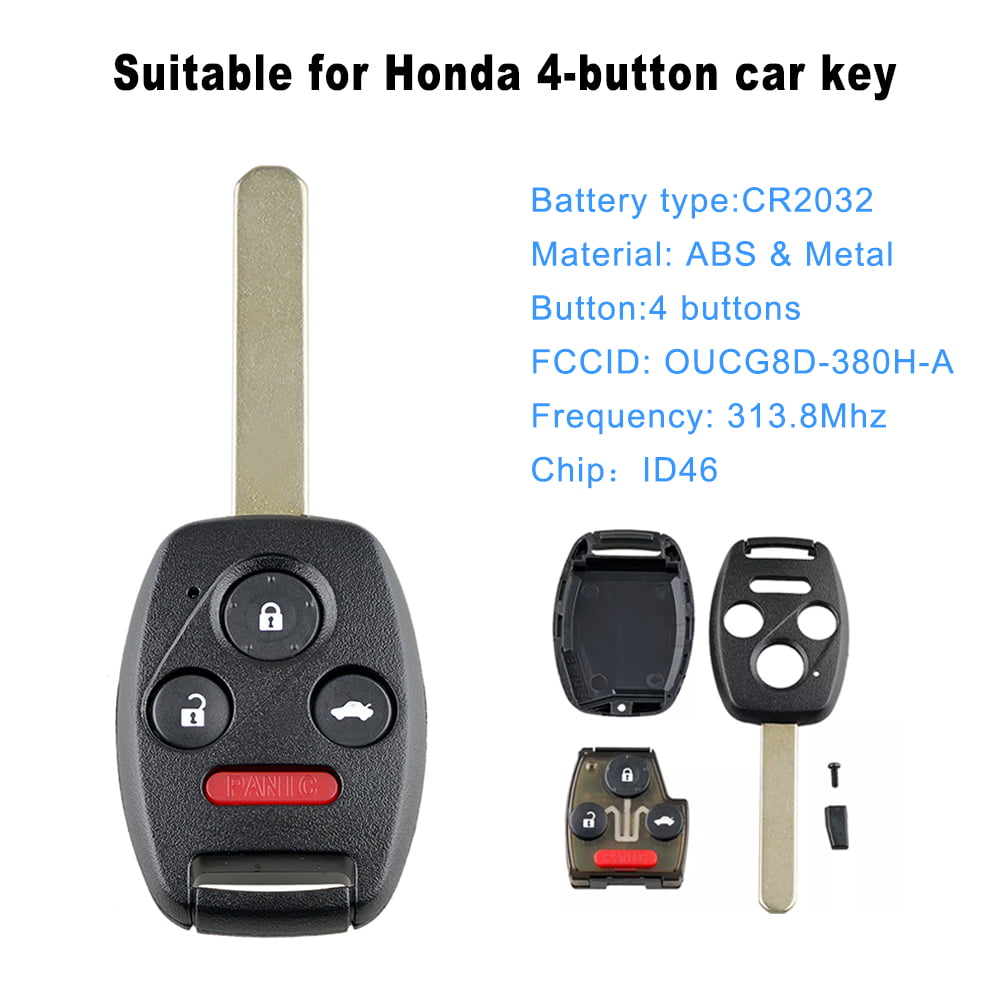 for Honda Accord 2003 2004 2005 2006 2007 Keyless Remote Car Entry Key Fob Pair 