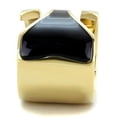 thumbnail image 4 of Bague en Acier Époxy Jet TK1860 pour les Femmes Jet Pierre Couleur Style Placage Taille 9, 4 of 4