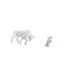 thumbnail image 5 of Figura Moderna De Resina De Un Toro Y Una Mujer En La Playa. Estatua Coleccionable Abstracta. Adorno Para La Entrada, Mesa, Escritorio, Estante, Oficina O Sala De Estar., 5 of 8