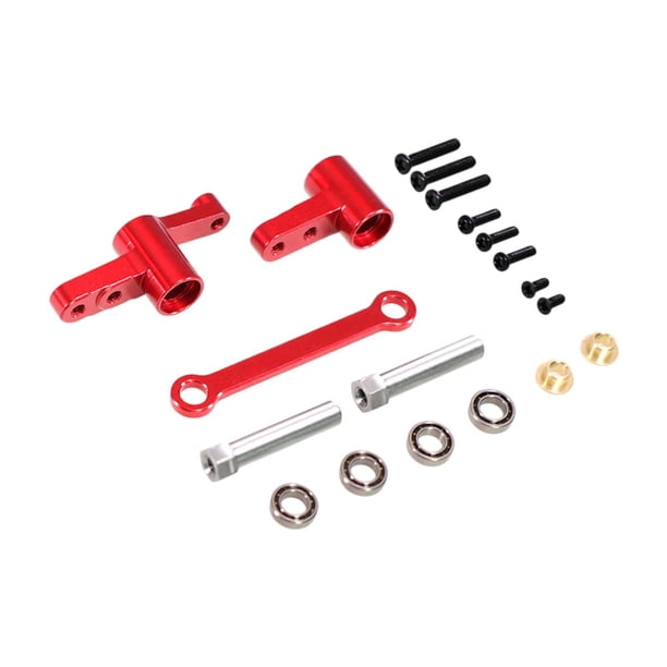 Unidad de dirección de metal, accesorios para coche RC, alto rendimiento, resistente al desgaste. Rojo