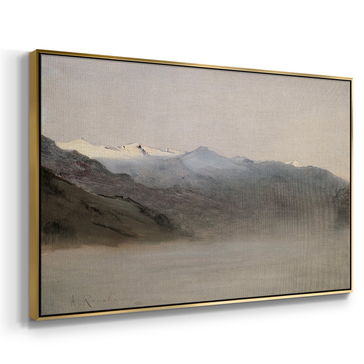Vintage Landscape-CLXIV By Wexford Home Framed in Gold Wood Gallery Wrapped Canvas 25 in. x 37 in.