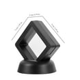 thumbnail image 3 of 2pcs Commemorative Coins Floating Display Case Rack Clear Display Box Stand Holder Suspension Frame for Medallion Chip Black, 3 of 8