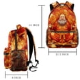 thumbnail image 2 of Lightweight Backpack Chinese God of Wealth School Bag Travel Laptop Daypack for Men Women Casual Rucksack, 2 of 6