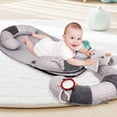 thumbnail image 5 of Blublu Park 3-in-1 Baby Sit Me Up Floor Seat, Detachable Pillow Tummy Time Mat Anti-Reflux Lounger, Grey, 5 of 8