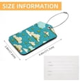thumbnail image 5 of Square PU Leather Luggage Tags, 2 Pack, with Privacy Cover and Stainless Steel Ring - Suitable for Travel, Backpack, Handbag - Bag Tags, Handbag Tags Clouds, 5 of 7