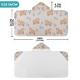 thumbnail image 4 of Yayeee Kids Hooded Towel with Hand Pockets Beach Soft Absorbent Bath Wrap 50 x 23.5 inch, Cartoon Bear, 4 of 5