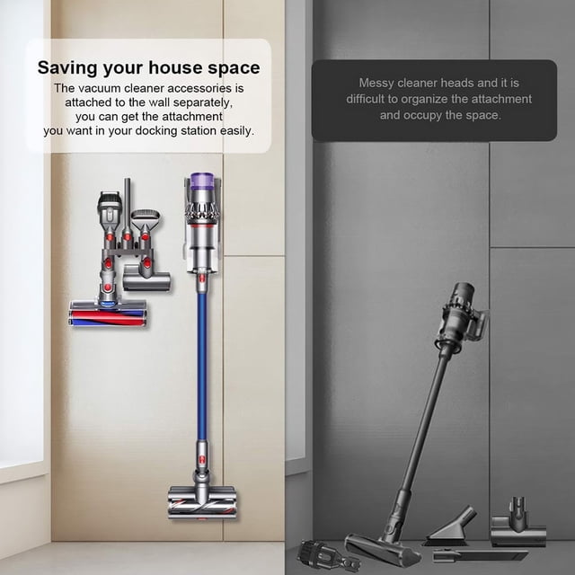 HAMPPLIES 1pc Storage Bracket Docks Station Vacuums Pro Vacuum Cleaner Brush Stand Storage Rack Wall-Mounted