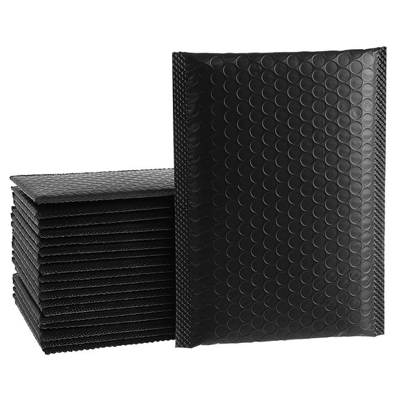 SHISUYAN Bubble Mailers Self Sealing Packaging Supplies for Storage Use Black PE 50pcs 9.8x15.7in