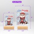 thumbnail image 5 of Hello Winter Ragdoll Smiling in Red Scarf Hat Welcome Christmas Acrylic Plaque Sign Ashwood Base Cat Lover Kitten Owner Gifts Idea Home Desk Decor - 00017, 5 of 5
