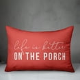 thumbnail image 2 of Creative Products Life is Better On the Porch Coral 14x20 Indoor / Outdoor Pillow, 2 of 8