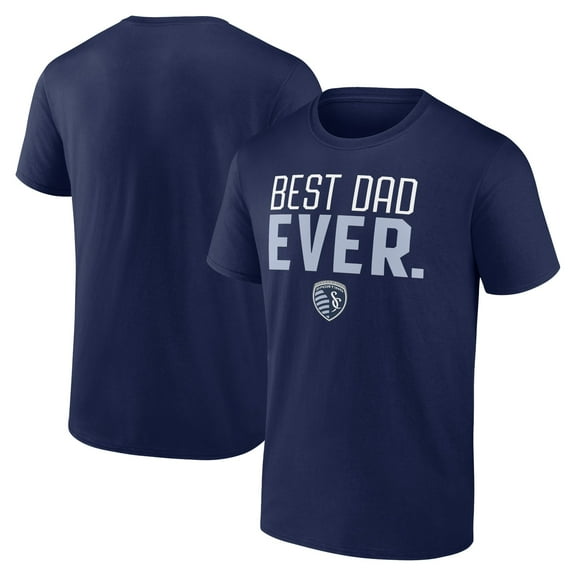 Men's Navy Sporting Kansas City Best Dad Ever Father's Day T-Shirt