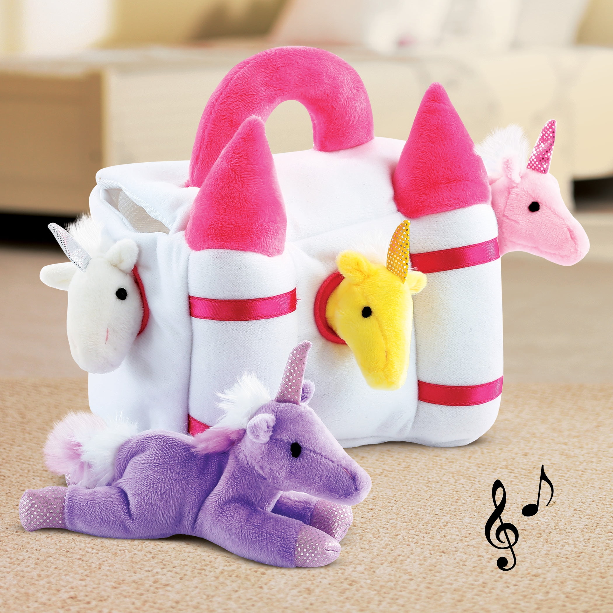 5 Piece Plush Unicorn Play Castle with Mystical Magical Sounds - Walmart.com - Walmart.com