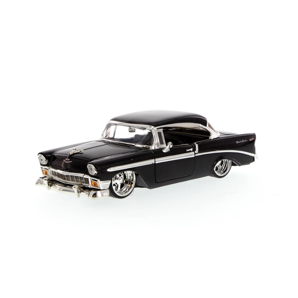 1956 Chevy Bel Air Black Jada Toys Bigtime Kustoms 50607 124 Scale Diecast Model Toy Car 