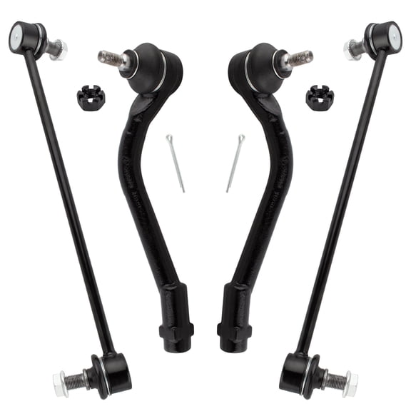 BOXI (Set of 4) Front Sway Bar End Links   Front Outer Tie Rod Ends Fit for Hyundai Sonata 2011-2014 L4 2.4L w/o Sport Suspension Excluding Hybrid Models | K750436 K750437 ES800717 ES800718