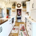 thumbnail image 2 of Christmas Kitchen Rugs and Mats Set of 2,Christmas Gnomes Gingerbread Truck Wood Grain Non-Slip Cozy Washable Floor Mats for Kitchen Sink Fronts and Christmas Farmhouse Kitchen Decor, 17x30+17x47Inch, 2 of 6