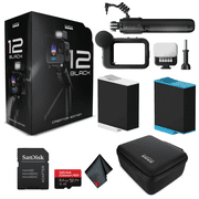 GoPro HERO 12 Creator Edition - With Volta (Battery Grip, Tripod, Remote), Media Mod, Light Mod, Enduro Battery - Waterproof Action Camera + 64GB Extreme Pro Card and Extra Battery