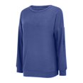 thumbnail image 3 of Breezora Women's Round Neck Comfort Top Soft Homewear Relaxed Fit Loungewear XXL Size Blue, 3 of 9