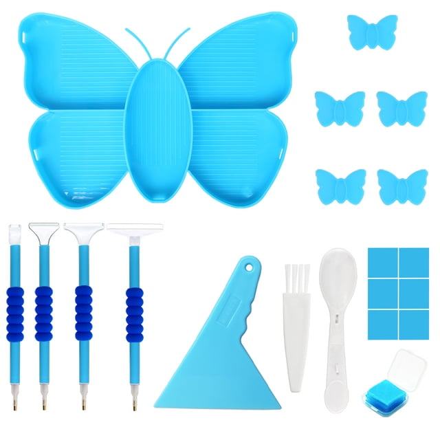 Juego Herramientas Y Accesorios para Bolígrafo Pintura Diamantes Duradero Con Bandeja Útil