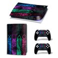 thumbnail image 3 of PS5 Digital Edition Skin Sticker Geometry Removable Cover PVC Vinyl for PS5 Console and 2 Controllers PS5Digital-7163, 3 of 5