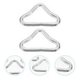 thumbnail image 3 of MasteelfCA 40pcs Triangle Rings Buckles V- Rings Connectors Trampoline Buckles Webbing Bag Handbag Clasp for Trampoline Replacement Repair, 3 of 8