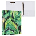 thumbnail image 4 of ALAZA Watercolor Green Leaves Hardcover 3 Ring Binder 1.5" Round Rings Interior Pockets Binders Organizer 2 Pack, 4 of 9