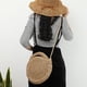 thumbnail image 2 of Bolso cruzado de paja para mujer, bolso de hombro tejido, bolso y bolsos de playa redondos de verano, bolso de ratán de verano, bolso cruzado de hombro caqui, 2 of 5