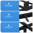 thumbnail image 3 of Uforic Queen Floating Bed Frame, LED Lights, Integrated Charging Ports, No Box Spring Required, Black, 3 of 6