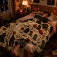 thumbnail image 3 of Halloween Throw Blanket Soft Flannel Fleece,Pumpkin Ghost Haunted House Print Seasonal Fall Home Decor Throw for Sofa Couch Bed Indoor Holiday Party ,All Ages Birthday Gift Halloween Decorations, 3 of 8