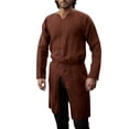 thumbnail image 3 of Renaissance Shirt Men Long Sleeve V Neck Cotton Linen Pirate Viking Retro Tunic Shirts Gothic Victorian Shirt, 3 of 8