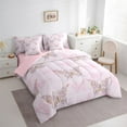 thumbnail image 3 of jejeloiu Chic Butterfly Twin Bedding Sets 7-Piece,Rustic Flower Floral Bedding Comforter Set,Pink Purple Sheet Sets For Girls,Super Cozy Room Decor Reversible, 3 of 8