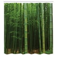 thumbnail image 2 of Ambesonne Green Shower Curtain, Exotic Tree Forest Scenery, 69"Wx84"L, Fern Green, 2 of 4