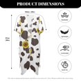 thumbnail image 6 of HELLHERO Cow Sunflower Pattern Long Kimono Swimsuit Cover Up Casual Polyester Lightweight Bathing Suit Cover Up, 6 of 6