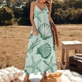 thumbnail image 2 of Beach Seashell Starfish Fine Art Sleeveless Dress Summer Dress Woman 2025, 2 of 7