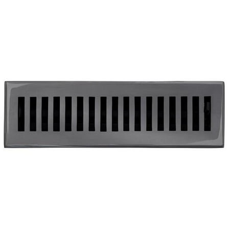 Cast Bronze Wall Register - Solid Cast Brass Contemporary 2 1/4in. X 10in. Floor Register in Dark Bronze Finish-