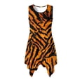 thumbnail image 4 of FUIALDOLG Sundress for Women Tiger Stripes Dress Summer Sleeveless Dresses Round Neck Tshirt Dresses Vacation Beach Sundress Lady Casual Midi Dress,5XL, 4 of 7