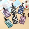 thumbnail image 3 of Paquete de 6 etiquetas para equipaje para maletas, etiqueta para bolsa de viaje, etiquetas de identificación de maleta, etiqueta de equipaje de silicona con tarjeta de identificación de nombre, 3 of 5