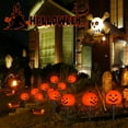 thumbnail image 7 of Halloween Decorations Outdoor Pumpkin Pathway Lights, 7Ft Halloween Path Lights with 4 Pumpkin Stakes Lights and 5 C7 LED Light Blubs (1 Spare) for Halloweens Party Lawn Walkway Lighting and Decor, 7 of 7