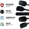 thumbnail image 2 of OVENTE Set of 5 Silicone Spatula, Food Grade & Non Stick Rubber, Heat Resistant, Black SP12305B, 2 of 10
