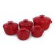 thumbnail image 2 of Juego de 5 Ollas de Plastico con Tapa y Valvula para Microondas Rojo FoodKeepers MicroFlor, 2 of 2