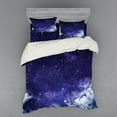 thumbnail image 2 of Ambesonne Space Bedding Set 3 Pcs, Dreamy Night with Stars, Twin XL, Purple White, 2 of 3