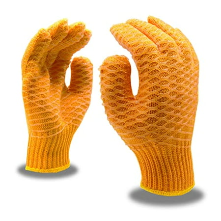 

12-Pack of Cordova 3900M Orange Synthetic Machine Knit Work Gloves Soft PVC Criss-Cross Coating Medium